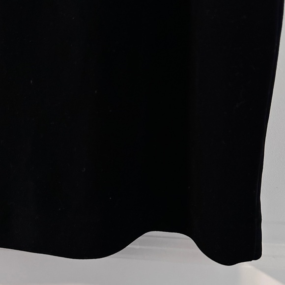 Vintage JS Collections Black Velvet Pencil Skirt Satin Waist Women’s Size 10 - Picture 12 of 14